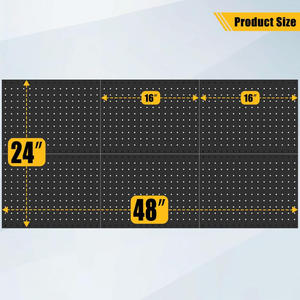 Nouveaux kits d'organisation de panneaux perforés muraux - Panneau à outils avec crochets et étagères, accessoires d'affichage et de rangement, idéal pour le garage, l'atelier - Product Image 3