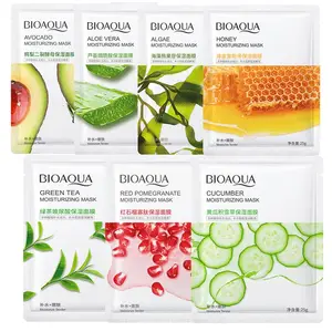 BIOAQUA Private Label Natural Aloe Vera Green Tea Nourishing Shrink Pores Whitening Product Honey Avocado Skin Care Facial Mask