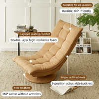 Chaise longue moderne et écologique, réglable, ergonomique, rembourrée en tissu, pour la maison, le salon, la chambre à coucher