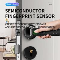 NOUVEAU Arrive Office Hotel Electronic Biometric Key Security Smart Door Lock Fingerprint Password Door Handle