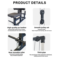 TOPTONS Offre Spéciale Multi-fonctionnel Lat Pull Down Low Row Cable Machine Siège confortable Station d'entraînement Moderne Fitness à domicile