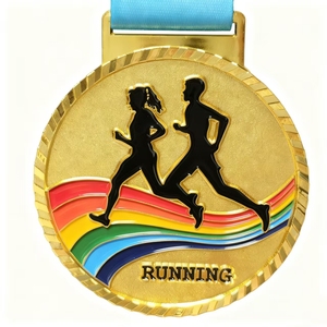 Medalla de Metal Personalizada por el Fabricante para Finalista en Oro y Plata, para Maratón 5K / 10K, Carrera, Ciclismo, Atletismo, Karate y Deportes - Product Image 1