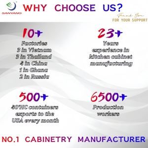 Vietnam fabbrica diretta all'ingrosso a basso prezzo Mdf armadi da cucina bianco Shaker <span class=keywords><strong>armadio</strong></span> e <span class=keywords><strong>armadio</strong></span> da cucina <span class=keywords><strong>per</strong></span> la costruzione di progetto - Product Image 6