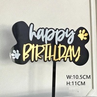 Pet Dog Alles Gute zum Geburtstag Cake Topper Cat Claw Shape Acryl Cake Topper