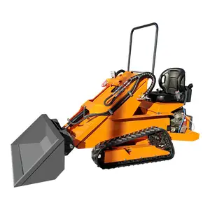 skid steer Hydraulic mini Wheel/track loader with attachment mini loader 500kg loaders