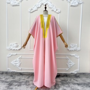 Abito da Sera di Lusso per Donna, <span class=keywords><strong>Abaya</strong></span> Rosa, Bisht, Stile <span class=keywords><strong>Arabo</strong></span> e Palestinese, per Matrimonio e Addio al Nubilato, Dubai 2026 - Product Image 4
