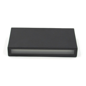 מנורת קיר שחור מלבני גוף אלומיניום הוביל עמיד למים חיצונית למעלה ולמטה תאורה לגינה - Product Image 3