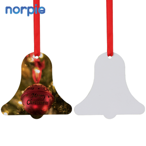 Festivo carnevale albero <span class=keywords><strong>di</strong></span> <span class=keywords><strong>natale</strong></span> decorare piccola campana doppia faccia in alluminio sublimazione metallo ornamento <span class=keywords><strong>di</strong></span> <span class=keywords><strong>natale</strong></span> - Product Image 3