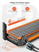 Nouvelle batterie externe portable 2025 OEM avec logo, grande capacité 20000mAh, charge rapide 20W, écran LED, pour smartphone et extérieur