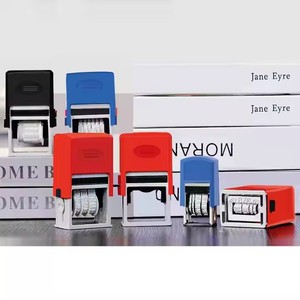 Tampon auto-encreur en plastique personnalisé pour bureau Tampon noir rectangulaire automatique <span class=keywords><strong>Timbre</strong></span>-<span class=keywords><strong>poste</strong></span> avec date et heure réglables - Product Image 3