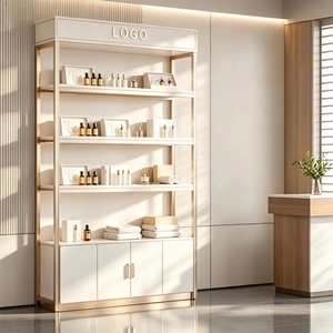 Étagère de présentation de produits, étagère de rangement multi-niveaux, vitrine d'exposition de produits en direct du sol au plafond pour bureau, étagère à cosmétiques - Product Image 4