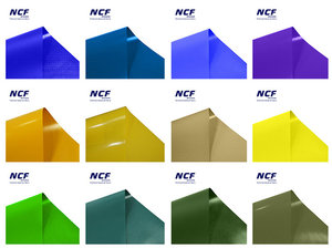 Bâche NCF robuste tissée 100 % polyester enduite de PVC, anti-UV, résistante aux <span class=keywords><strong>d</strong></span>échirures, imperméable, style uni, pour auvent extérieur - Product Image 2