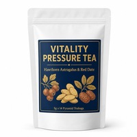 Teh Hawthorn Astragalus & Kurma Merah untuk Keseimbangan Vitalitas & Tekanan Darah 5g X 14 Sachet, Mendukung Keseimbangan Energi & Tekanan Darah
