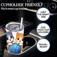 Gobelet en fil de laine personnalisé 20oz, chats mignons, chatons amusants, best-seller, stock USA et livraison gratuite