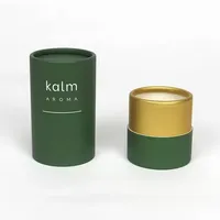 Emballage personnalisé en tube cylindrique en papier kraft noir rond pour huiles essentielles, parfums, cosmétiques, produits de beauté