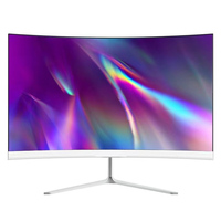 Moniteur de bureau LED incurvé FHD/QHD 2K/4K, vente chaude, ODM/OEM d'usine, 75/100/165/180 Hz, 22/24/27 pouces, moniteur de jeu plat pour PC