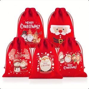 Bolsas de Regalo Navideñas al por Mayor con Cordón, Estilos Surtidos para Fiestas y Regalos Navideños - Product Image 3