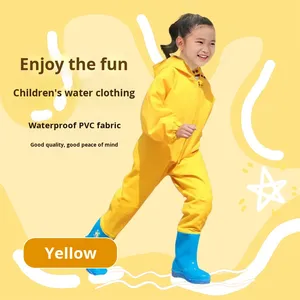Jianuo <span class=keywords><strong>Cuissardes</strong></span> imperméables pour enfants en PVC, pantalon <span class=keywords><strong>de</strong></span> <span class=keywords><strong>pluie</strong></span> intégral pour la pêche et le travail dans le sable, <span class=keywords><strong>bottes</strong></span> antidérapantes pour activités <span class=keywords><strong>de</strong></span> plein air - Product Image 6