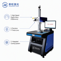 Machine de marquage laser CO2 CNC professionnelle pour gravure sur matériaux non métalliques, 30W 50W, tube RF USA, système de refroidissement intégré