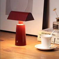Lampe de bureau classique européenne en métal électroplaqué, sans fil, rechargeable, avec commande tactile, lampe de chevet