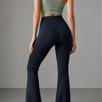 Pantalon de yoga évasé taille haute pour femme, leggings bootcut effet push-up, sans démarcation visible, extensible dans les 4 sens, sensation seconde peau, pantalon d'entraînement OEM