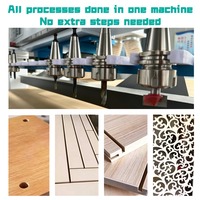 Máquina CNC de Anidamiento Lineal ATC 1325 con Certificación CE, 12 Herramientas, Estación Única, Router para Madera para Trabajos de Carpintería