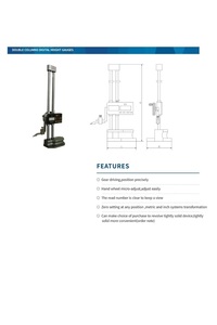 0-500 मिमी स्टेनलेस स्टील डबल कॉलम डिजिटल ऊंचाई गेज से बना - Product Image 3