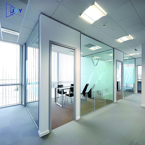 División de Pared de Vidrio Acústico con Marco de Aluminio y Diseño <span class=keywords><strong>Delgado</strong></span> para Sala de Conferencias de Oficina, Fácil de Instalar - Product Image 1