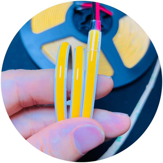 Narrow Slim IP20 24V Solid Color Cob Led Strip 12v 3000k 4000k 6000k Cuttable 480leds/m Cob Led Strip 5mm 480 Cob Led Strips