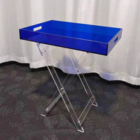 Table pliante personnalisée, plateau tv transparent, table basse en acrylique, offre spéciale