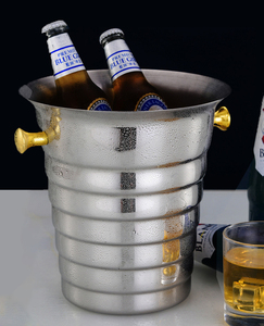 Ventes en <span class=keywords><strong>gros</strong></span> Logo personnalisé promotionnel Corona seau à glace argent bière ronde en métal fête grande étain en acier inoxydable bar <span class=keywords><strong>vin</strong></span> baril <span class=keywords><strong>de</strong></span> glace - Product Image 2