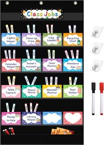 Ensemble de tableaux de rangement de classe avec 17 poches, tableau des tâches de classe durable pour les enseignants et les élèves du primaire - Product Image 4