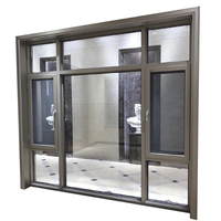 Ventana de Aluminio con Doble Acristalamiento, Moderna, con Certificación CE AS2047, para Proyectos de Villas, Hoteles y Oficinas de Lujo, Personalizable