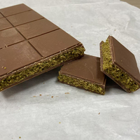 Pastel de Seda Crujiente con Sabor a Pistacho, Hecho a Mano, de Alta Calidad, OEM, Chocolate al por Mayor, Chocolate de Dubái