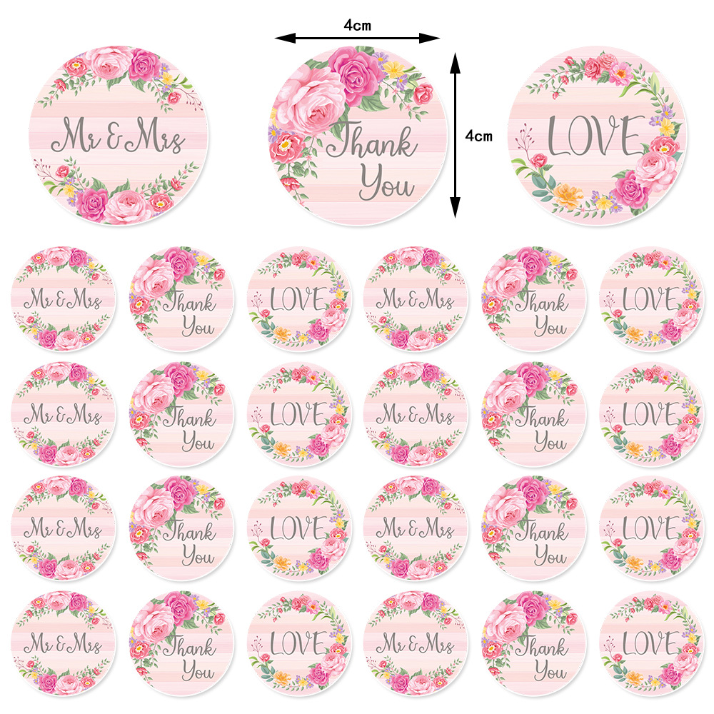 Adesivo rosa-24 pezzi