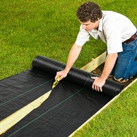 Toile anti-herbe personnalisable en polypropylène, résistante aux déchirures, pour le contrôle des adventices sur les terres agricoles, adaptable à diverses configurations