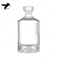 Bouteille en verre blanc cristallin de qualité supérieure, vente en gros d'usine pour le whisky, le brandy et le XO