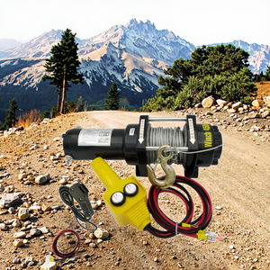 Innovative <strong>Electric</strong> Car <strong>Winch</strong> <strong>12V</strong>/24V Steel Wire Rope with Remote Wireless Control 10m Lifting Height for Autos - Product Image 1