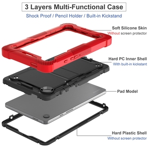 Personnalisé 8.7 pouces pour <span class=keywords><strong>Samsung</strong></span> <span class=keywords><strong>Tab</strong></span> A9 Hard PC Cover Portable Tablet Case avec support invisible Plastic Back Silicone Bumper Case - Product Image 2