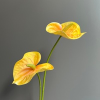 YOPIN-8201 Bunga Artificial PU Real Touch Anthurium Laris untuk Dekorasi Acara