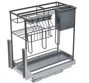 Accesorios para Gabinetes de Cocina, Cajones de Almacenamiento, Estantes para Platos, Cestas de Acero Inoxidable, Multifuncionales, Fáciles de Limpiar, Resistentes al Agua - Product Image 4