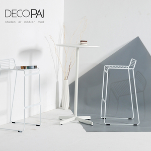 Nórdicos <span class=keywords><strong>alta</strong></span> Mesa de Bar Casa Redonda simple creativa mesa de bar puede ser encuentro silla para tienda de té de leche - Product Image 3