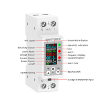 Medidor de potencia WiFi multifunción, pantalla táctil LCD, Control de aplicación inteligente, configuración de 8 caracteres, protección contra sobretensión