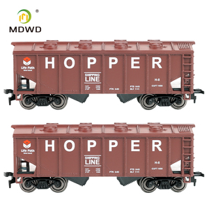Vagone a cassone coperto in scala HO 1:87 per il trasporto di sabbia e ghiaia, per modellismo ferroviario e scenari fai-da-te - Product Image 6