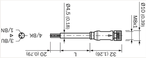 Conectores y Cables SICK 2095860 YF8U13-020VA1XLEAX en Oferta, Cable YF8U13-020VA1XLEAX- SICK 2095860 YF8U13- - Product Image 2