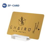 Kartu Chip bisnis logam NFC emas mewah desain kustom