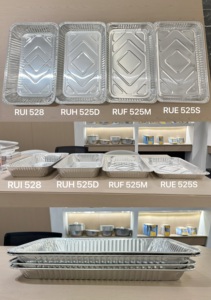 20inch nhôm lá mỏng container nhiệm vụ nặng nề rang xay Pan dùng một lần nhôm thực phẩm khay nướng thịt nướng thiếc nướng khay với nắp - Product Image 3