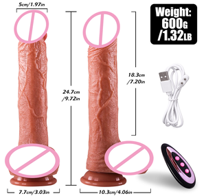 Prezzo di fabbrica grande Dildo di spinta con telecomando morbido gallo Sex Toy per donne vibranti dispositivo di masturbazione - Product Image 5
