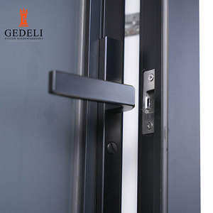 Gedeli China Guangzhou Moderne Slimme Slotglas Vingerafdruk Commerciële Aluminium Draaideur
