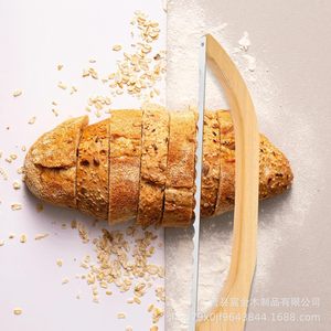 Wooden <b>Bread</b> <b>Knife</b> Stainless Steel Blade 10-11.9 In Bend Resistant Kitchen Tool For Slicing <b>Bread</b> - Product Image 1